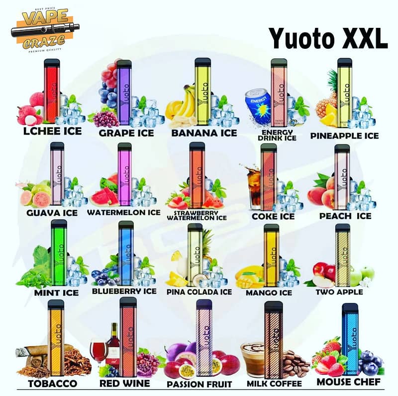 Yuoto XXL 2500 Puffs Vape Craze Dubai