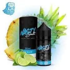 Slow Blow Nasty Salt E-Liquid: Immerse yourself in the refreshing and zesty flavor of pineapple and soda with every vape