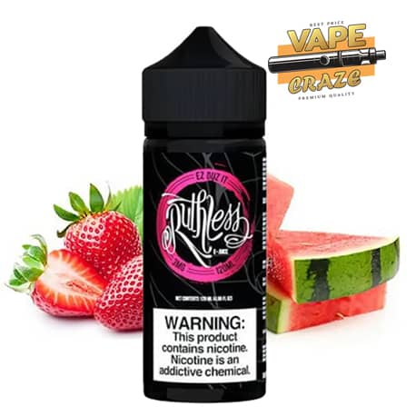 Delicious Vape Juice: Indulge in the satisfying blend of strawberries and watermelons with EZ Duz It"