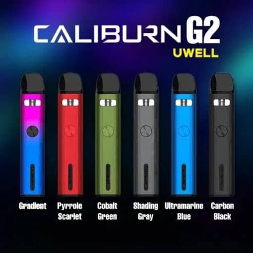 Uwell Caliburn G2 Kit: Sleek and ergonomic design for comfortable use"
