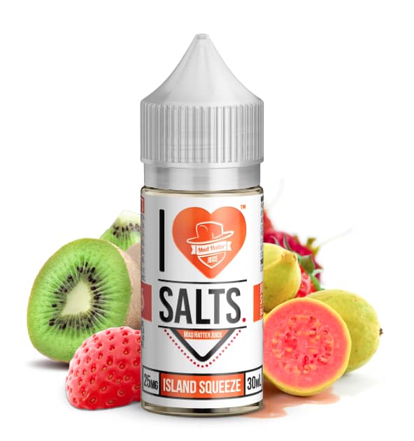 I LOVE SALT Island Squeeze: A delightful 30ml bottle of tropical fruit vaping pleasure