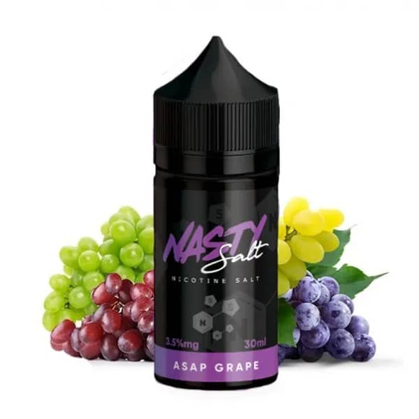 ASAP Grape Nasty Salt E-Liquid: Immerse yourself in the bold and tangy flavor of ripe grapes with every vape