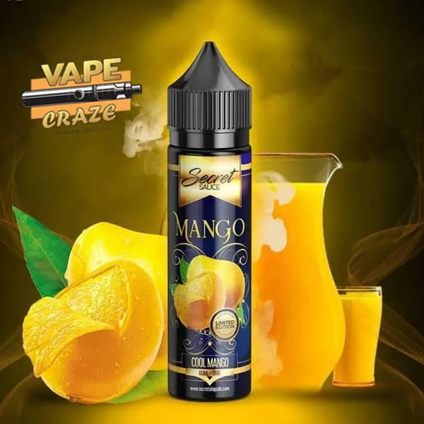 MANGO BY SECRET SAUCE: Elevate your vaping with tropical delight.