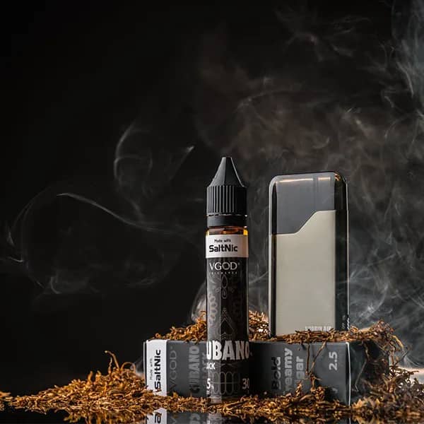 VGOD SaltNic Cubano Black E-Liquid: Experience the bold and intense flavor of Cuban tobacco with every vape