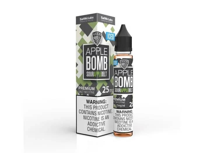VGOD SaltNic Apple Bomb Ice E-Liquid: Immerse yourself in the explosion of icy apple flavor with every vape