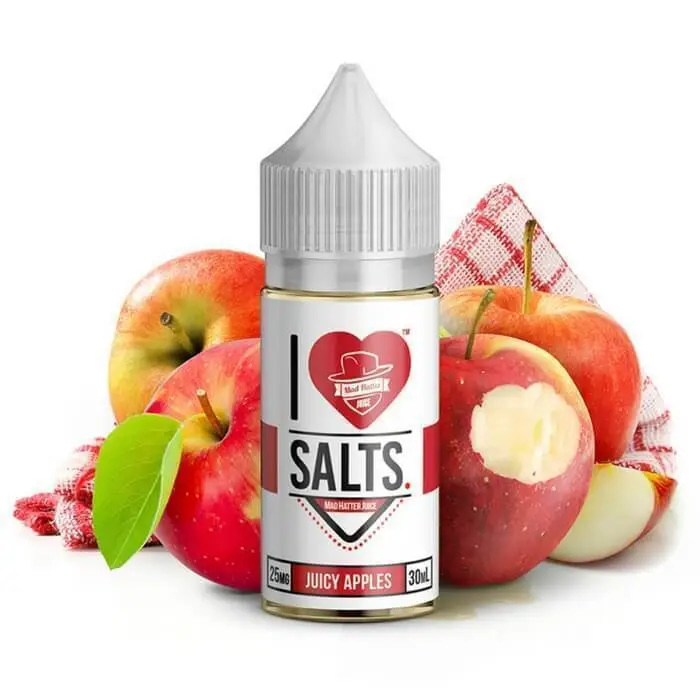 I LOVE SALT Juicy Apples: Elevate your vaping with the perfect blend of sweet and fruity flavors in I LOVE SALT Juicy Apples