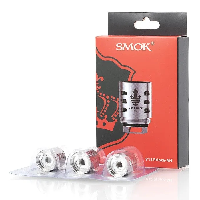 SMOK V12 Prince M4 Vape Coil: Enjoy rich taste and voluminous clouds with this coil