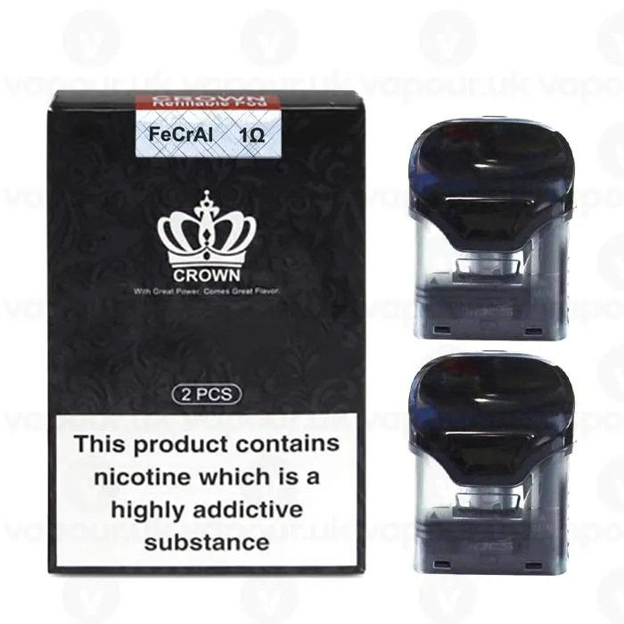Crown MTL Pods with 1.0ohm Coil: Experience smoother draws and well-defined flavor profiles