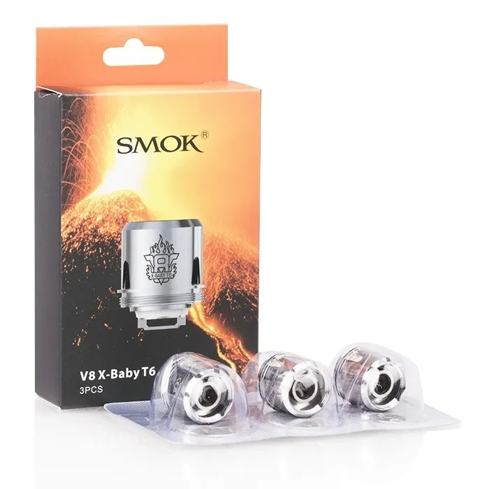 V8 X-Baby T6 Coil Heads: Smooth draws and outstanding performance for your device