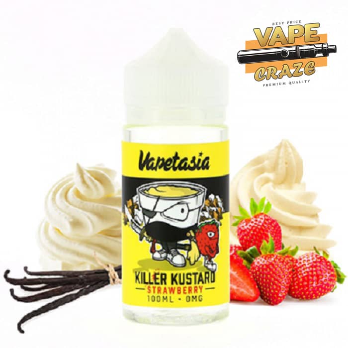 Creamy Fruit Vape Delight: Immerse yourself in the sumptuous taste of Vapetasia's Killer Kustard Strawberry"