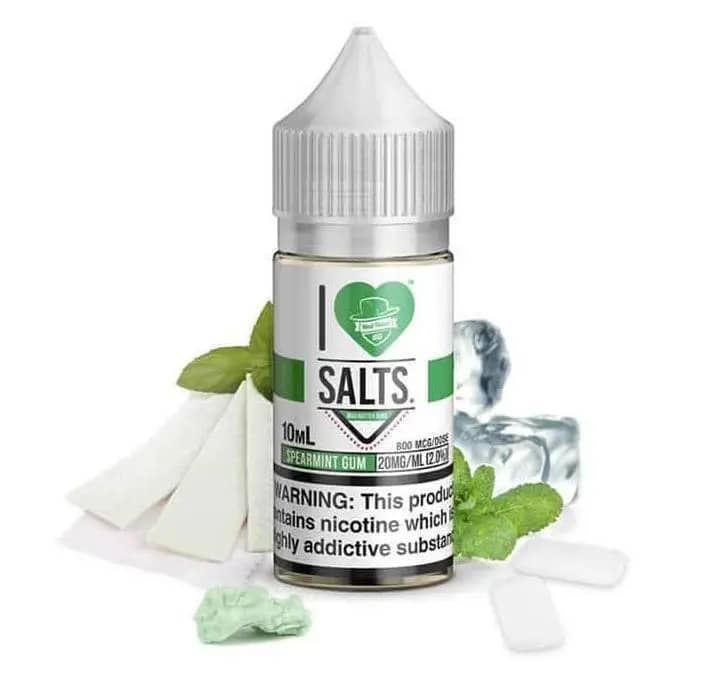 I LOVE SALT Spearmint Gum E-Liquid: Relive the classic and refreshing taste of spearmint gum with every vape