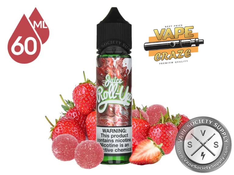 Roll Upz Strawberry E-Liquid - a melody of strawberries and candy flavors