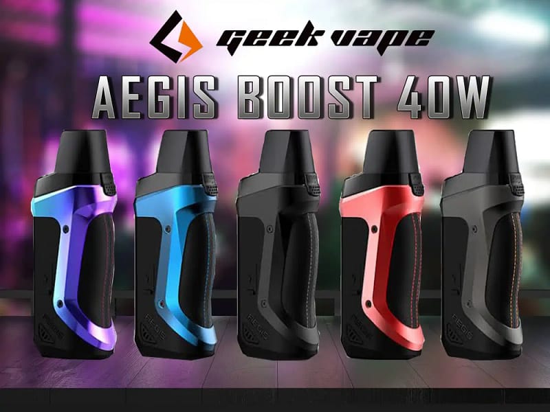 "GEEKVAPE AEGIS BOOST 40W Pod Mod Kit: Stylish and reliable device for an enjoyable vaping experience"