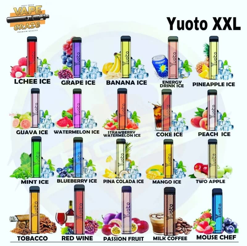 Yuoto XXL Disposable Vape with 2500 Puffs: Consistent and satisfying