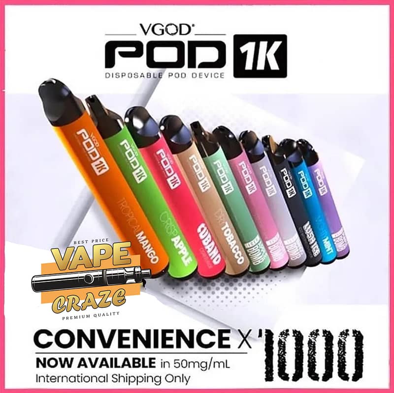 VGOD POD 1K: Enjoy an extended vaping experience with 1000 puff
