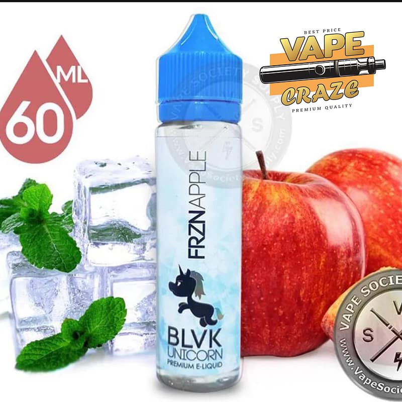 Frosty Fruity Bliss: Experience the exquisite blend of apples and menthol in BLVK FRZN Apple