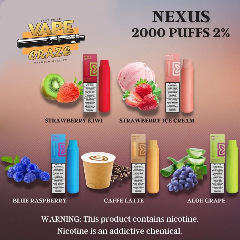 NEXUS Disposable Vape Pen: 20MG strength for a smooth and lasting vape