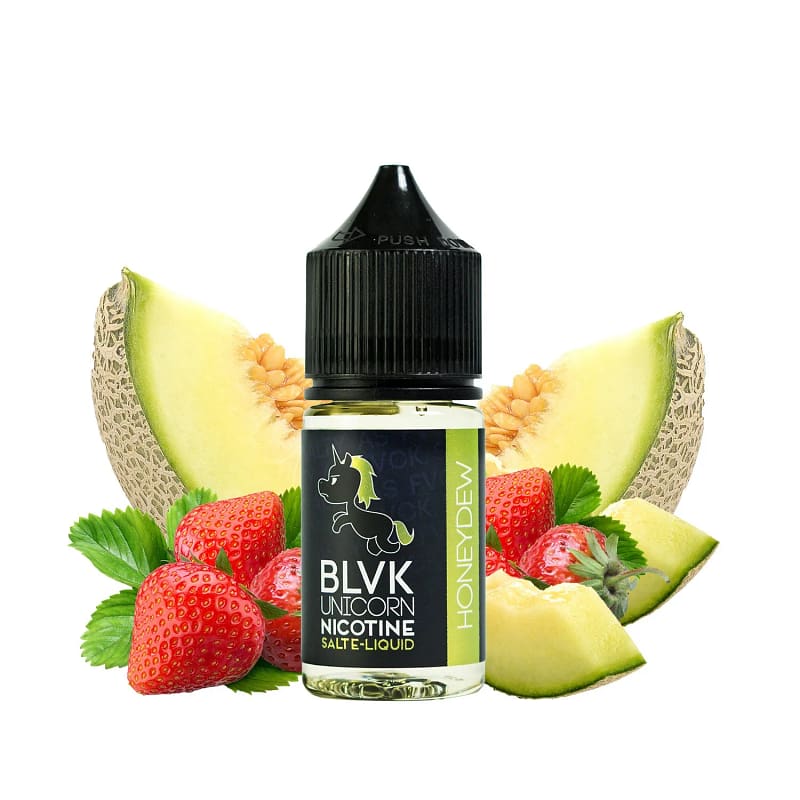 BLVK Unicorn SaltNic Honeydew E-Liquid: Immerse yourself in the sweet and succulent taste of ripe honeydew melon with every vape