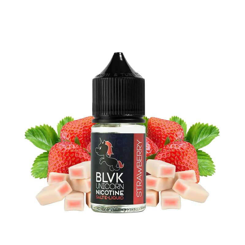 BLVK Unicorn SaltNic Strawberry Vape: Savor the unique and authentic taste of this succulent strawberry-infused e-juice
