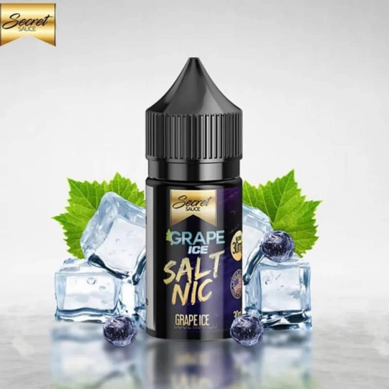 Secret Sauce Grape Ice SaltNic Vape Juice: Experience the true essence of vine-ripened grapes with a refreshing icy twist in a SaltNic formula