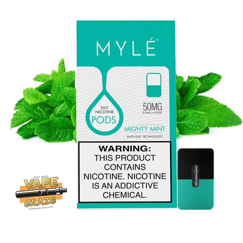 MYLE Pod V4 Mighty Mint: A burst of icy freshness in every puff.