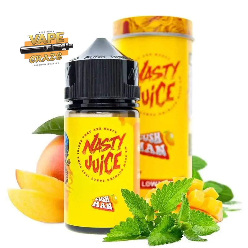 NASTY Cush Man Mango 60ML: A generous bottle of tropical mango goodness.