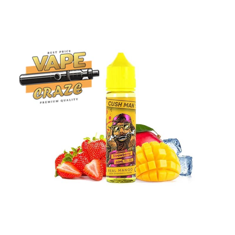 NASTY Cush Man Mango Strawberry: Elevate your vaping with a blend of mango and strawberry