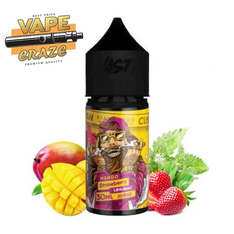 Nasty Cushman Strawberry Saltnic E-Liquid: Dive into the juicy and refreshing flavor of ripe strawberries with every vape