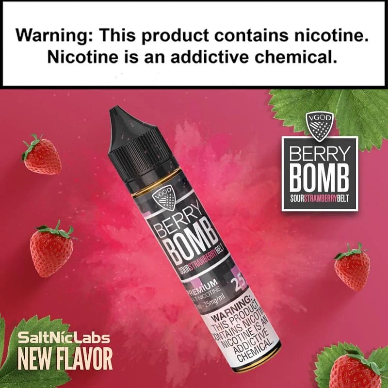VGOD SaltNic Berry Bomb Vape: Savor the unique and authentic taste of this berry-packed e-juice
